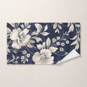 Bloemen in blauw bad handdoek (Handdoek)
