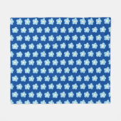 Bloemen in blauw fleece deken (Voorkant (Horizontaal))