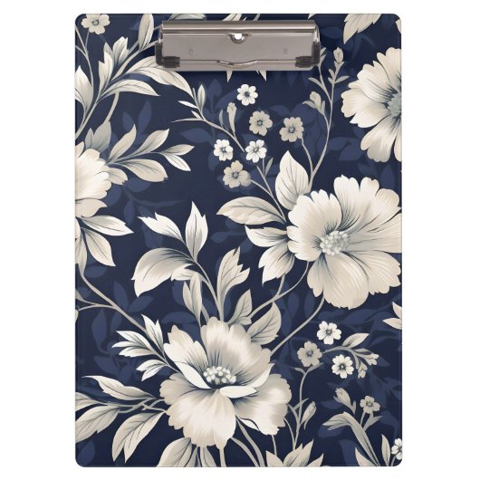Bloemen in blauw klembord (Voorkant)