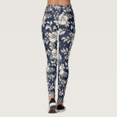 Bloemen in blauw leggings (Achterkant)