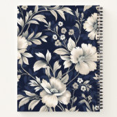 Bloemen in blauw notitieboek (Achterkant)