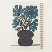 bloemen in blauw planner (Achterkant)