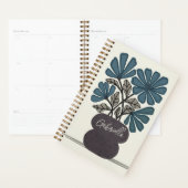 bloemen in blauw planner (Display)