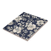 Bloemen in blauw tegeltje (Zijkant)