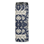 Bloemen in blauw thermosbeker (Achterkant)