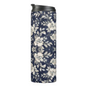 Bloemen in blauw thermosbeker (Geroteerd rechts)