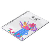 Bloemen in blauwe vaas | gebedsjournaal notitieboek (Linkerzijde)