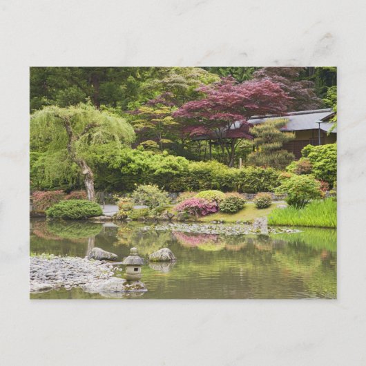 Bloemen in bloei bij de Japanse tuin, Briefkaart (Voorkant)