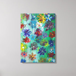 Bloemen in bloei" canvas afdruk