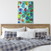 Bloemen in bloei" canvas afdruk (Insitu (Slaapkamer))