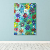 Bloemen in bloei" canvas afdruk (Insitu (Houten vloer))