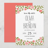 Bloemen in Bloei | Reserveer de Datum Save The Date (Voorkant / Achterkant)