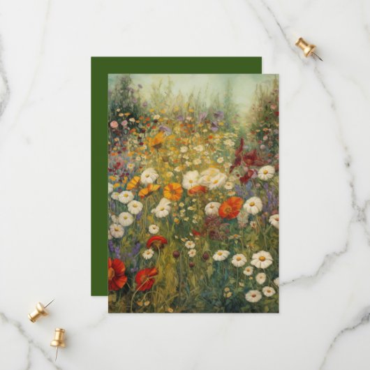 Bloemen in bloei save the date (Voorkant / Achterkant in situ)