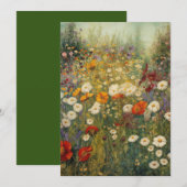 Bloemen in bloei save the date (Voorkant / Achterkant)