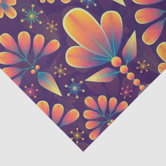 Bloemen in bloei tissue papier (Detail)