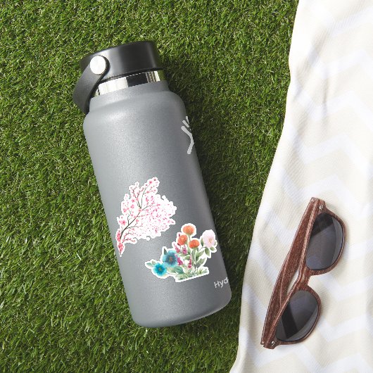 Bloemen in bloei v1 sticker (HydroFlask Insitu)