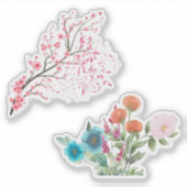 Bloemen in bloei v1 sticker (Voorkant)