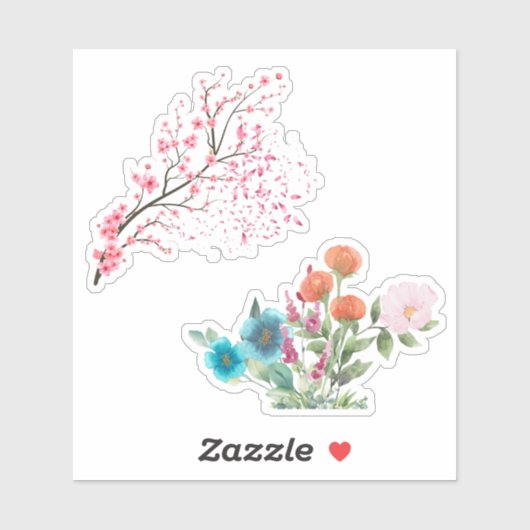 Bloemen in bloei v1 sticker (Vel)