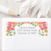 Bloemen in bloemmoestuin etiket (Insitu)