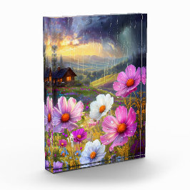 Bloemen in blok: een artistiek display fotoblokken