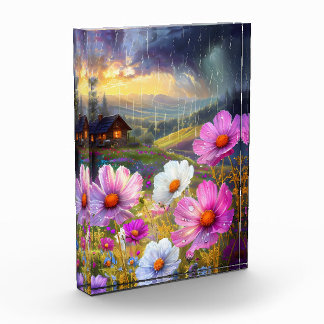 Bloemen in blok: een artistiek display fotoblokken