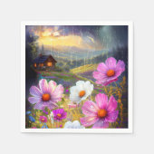 Bloemen in blok: een artistiek display servet (Voorkant)