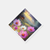 Bloemen in blok: een artistiek display servet (Hoek)