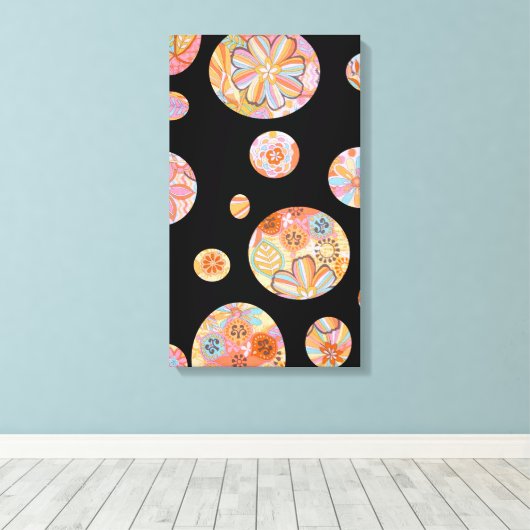 Bloemen in Bloom Canvas Print (Insitu (Houten vloer))