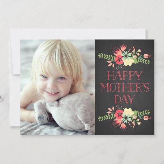 Bloemen in Bloom | ChalkboardKaart Kaart (Voorkant)