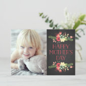 Bloemen in Bloom | ChalkboardKaart Kaart (Staand voorkant)