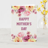 Bloemen in Bloom Moederdag Kaart (Gele Bloem)