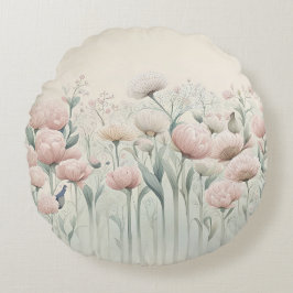 Bloemen in Bloom Rond Kussen