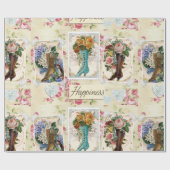  bloemen in Boots Cadeaupapier (Vlak)