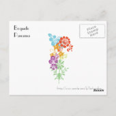 Bloemen in Boquete Briefkaart (Achterkant)