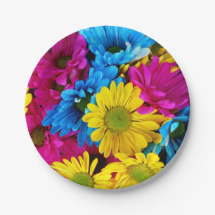 Bloemen in Bord fluorescerend papier