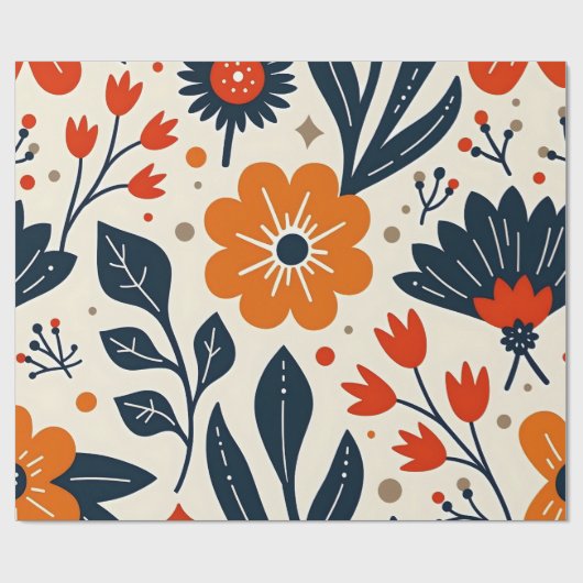 Bloemen in cadeaupapier (Vlak)