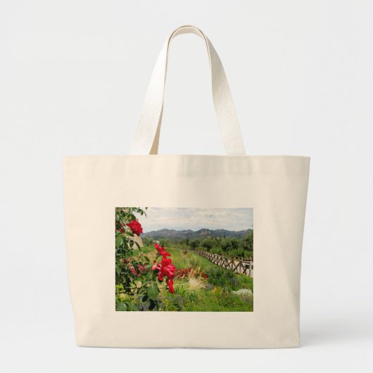 Bloemen in Castello di Amorosa Grote Tote Bag (Voorkant)