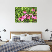 Bloemen in Chateau Morrisette Winery, Floyd, VA Canvas Afdruk (Insitu (Slaapkamer))