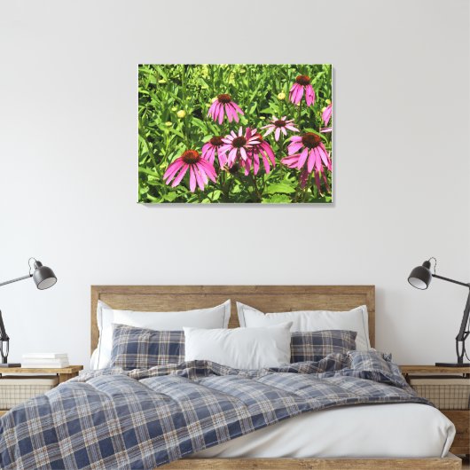 Bloemen in Chateau Morrisette Winery, Floyd, VA Canvas Afdruk (Insitu (Slaapkamer))