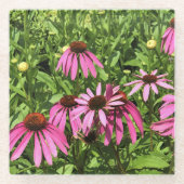 Bloemen in Chateau Morrisette Winery, Floyd, VA Glazen Onderzetter (Voorkant)