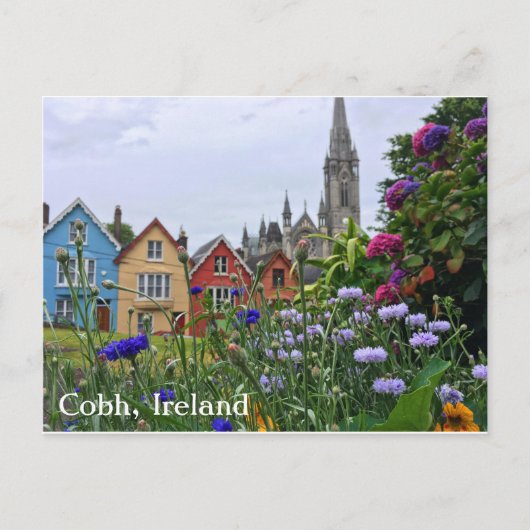 Bloemen in Cobh, Briefkaart Ierland (Voorkant)
