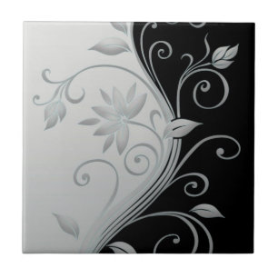 Bloemen in contrast tegeltje