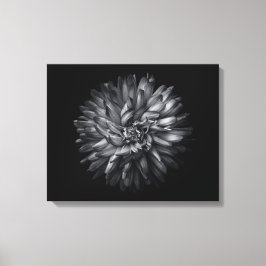 Bloemen in de achtertuin in zwart-wit 20 canvas afdruk