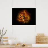 Bloemen in de achtertuin Nr 80 Kleur Flow Versie Poster (Keuken)
