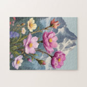 Bloemen in de bergen legpuzzel (Horizontaal)