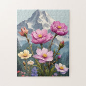 Bloemen in de bergen legpuzzel (Verticaal)