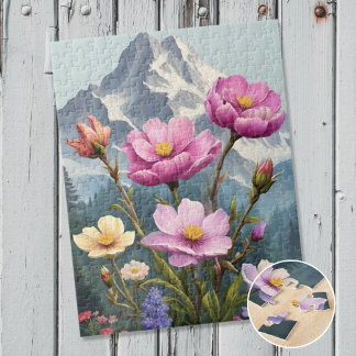 Bloemen in de bergen legpuzzel