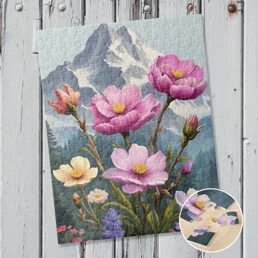 Bloemen in de bergen legpuzzel