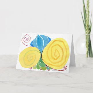 Bloemen in de Cranny Notecard Kaart