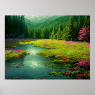 Bloemen in de Glade: Forest Delight Poster